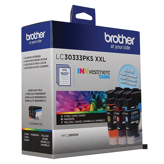 Brother LC3033 Cyan/Magenta/Yellow Super High Yield Ink Tank