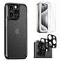 SaharaCase Rugged Case for iPhone 15 Pro Max with Glass Screen, Camera Protector, Shock Absorbing, Black (CP470ZD128ZD131)~#|#~sp242552205_sc7
