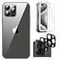 SaharaCase Hybrid-Flex Hard Shell Case, Tempered Glass Screen, Camera Protector for iPhone 15 Pro Max, Clear (CP471ZD128ZD131)~#|#~sp242552212_sc7