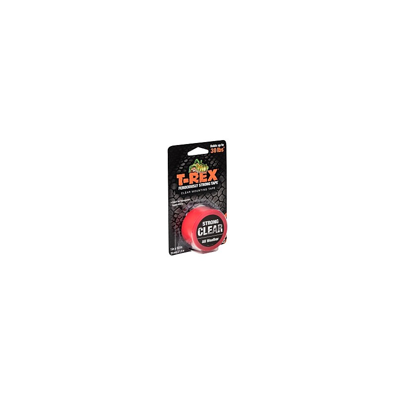 T-REX® Strong and Clear Mounting Tape, Clear, 1" x 60" (285338) image 1