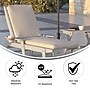 Flash Furniture Lyra Water-Resistant Outdoor Chaise Lounge Patio Cushion, Beige (LTSCUSHION3BG)~#|#~sp243791417_sc7