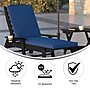 Flash Furniture Lyra Water-Resistant Outdoor Chaise Lounge Patio Cushion, Navy (LTSCUSHION3NV)~#|#~sp243791549_sc7