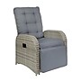 Flash Furniture Nemo Indoor/Outdoor Recliner Lounge Chair with Flip up Side Table, Gray (LTS0422GYGY)~#|#~sp243791569_sc7