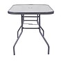 Flash Furniture Tory Commercial Grade Patio Table with Tempered Glass Top with Umbrella Hole, Silver (FVFRB71207WSV)~#|#~sp243791657_sc7