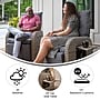 Flash Furniture Nemo Recliner Lounge Chairs with Flip up Side Tables, Gray, 2/Pack (2LTS0422GYGY)~#|#~sp243791695_sc7