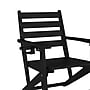 Flash Furniture Tolleson Commercial Adirondack Dining Set with Table and 6 Chairs, Black, 7 Piece/Set (LEHMP1582037BLK)~#|#~sp243791890_sc7
