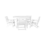Flash Furniture Tolleson Commercial Adirondack Dining Set with Table and 4 Chairs, White, 5 Piece/Set (LEHMP2482037WHT)~#|#~sp243791922_sc7