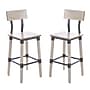 Flash Furniture Jackson Industrial Wood Rectangular Back Dining Barstool, Antique White, 2-Pieces/Pack (2XUDGW0236BAWH)~#|#~sp243861875_sc7