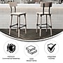 Flash Furniture Jackson Industrial Wood Rectangular Back Dining Barstool, Antique White, 2-Pieces/Pack (2XUDGW0236BAWH)~#|#~sp243861893_sc7