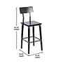 Flash Furniture Jackson Industrial Wood Rectangular Back Dining Barstool, Black, 4-Pieces/Pack (4XUDGW0436BBLK)~#|#~sp243861936_sc7
