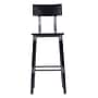 Flash Furniture Jackson Industrial Wood Rectangular Back Dining Barstool, Black, 4-Pieces/Pack (4XUDGW0436BBLK)~#|#~sp243861940_sc7