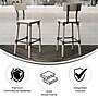 Flash Furniture Jackson Industrial Wood Rectangular Back Dining Barstool, Antique White, 4-Pieces/Pack (4XUDGW0436BAWH)~#|#~sp243861955_sc7