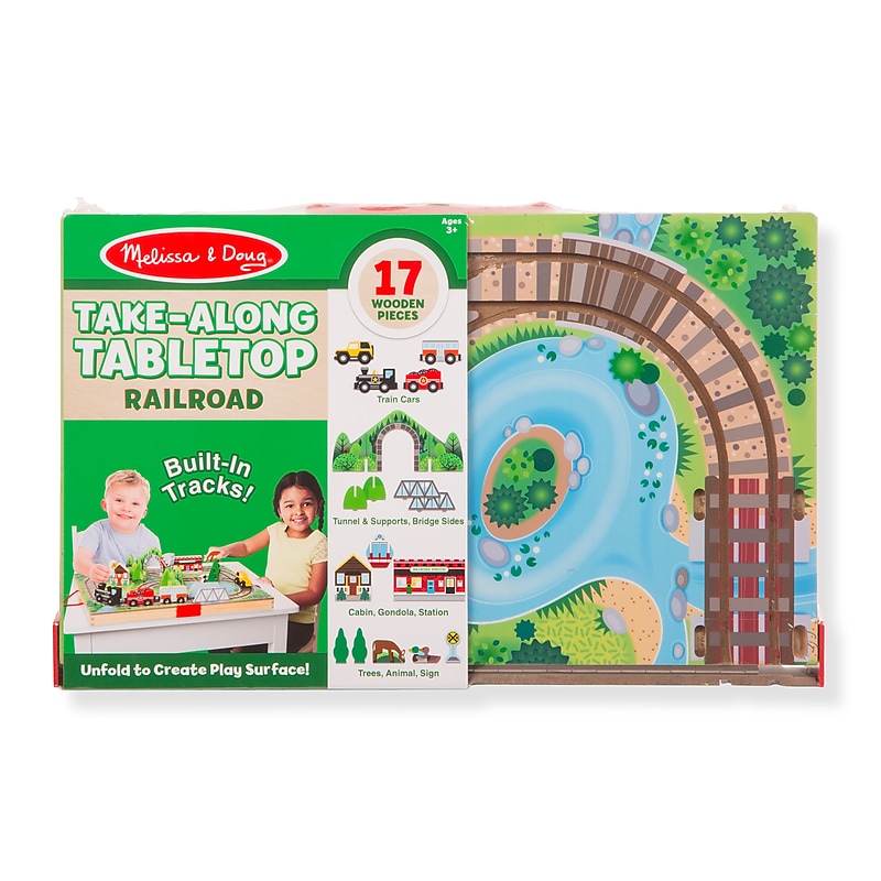 Melissa & Doug Take Along Vehicle Set Wood Train (30140) image 1