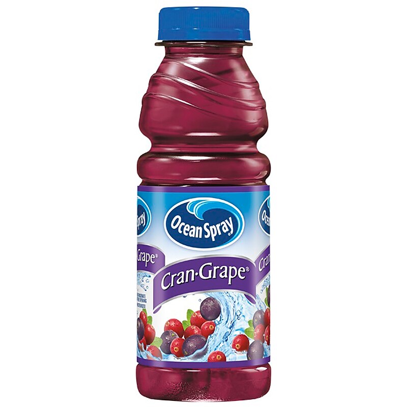 Ocean Spray CranGrape Juice 15.2 Oz., Pack of 12 (OCE70193) image 1