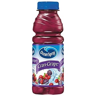 Ocean Spray CranGrape Juice 15.2 Oz., Pack of 12 (OCE70193)