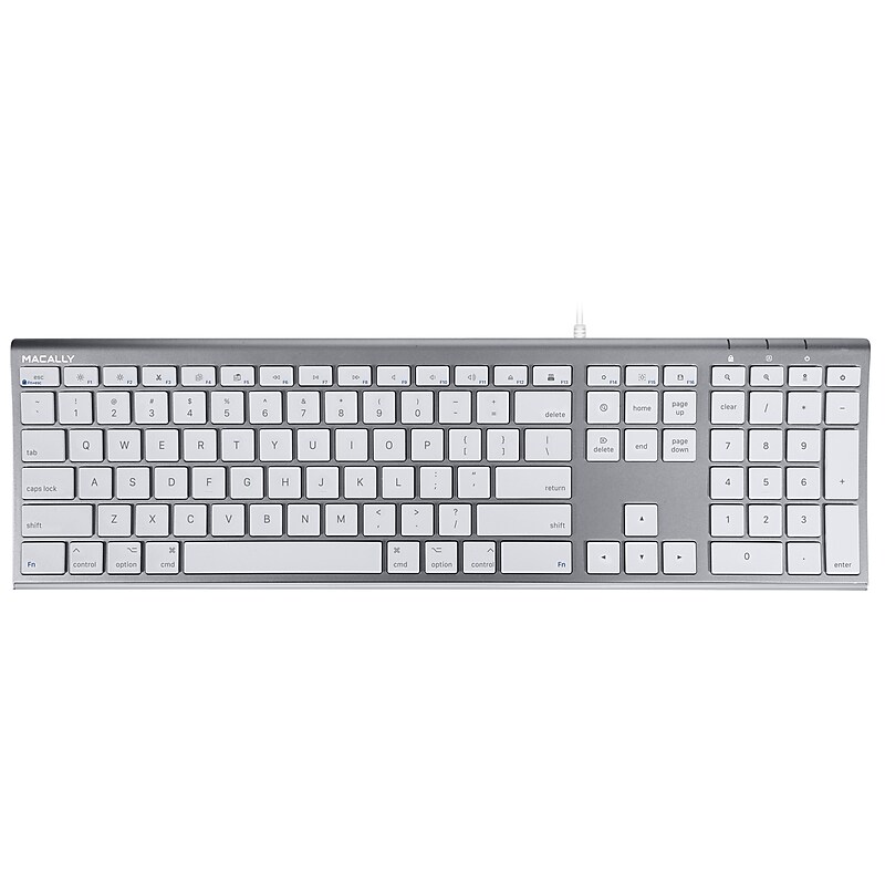 Macally ACEKEY Ultra-Slim, Full-Size USB Keyboard, Space Grey (ACEKEYSG) image 1