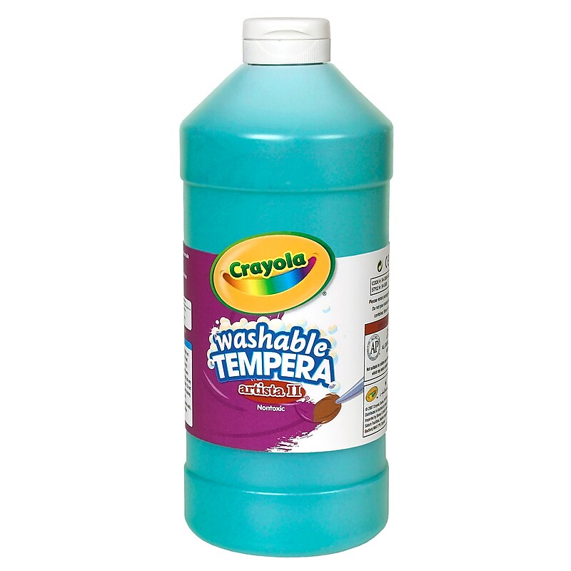 Crayola® Artista II Washable Tempera Paint 32oz Turquoise (54-3132-048) image 1