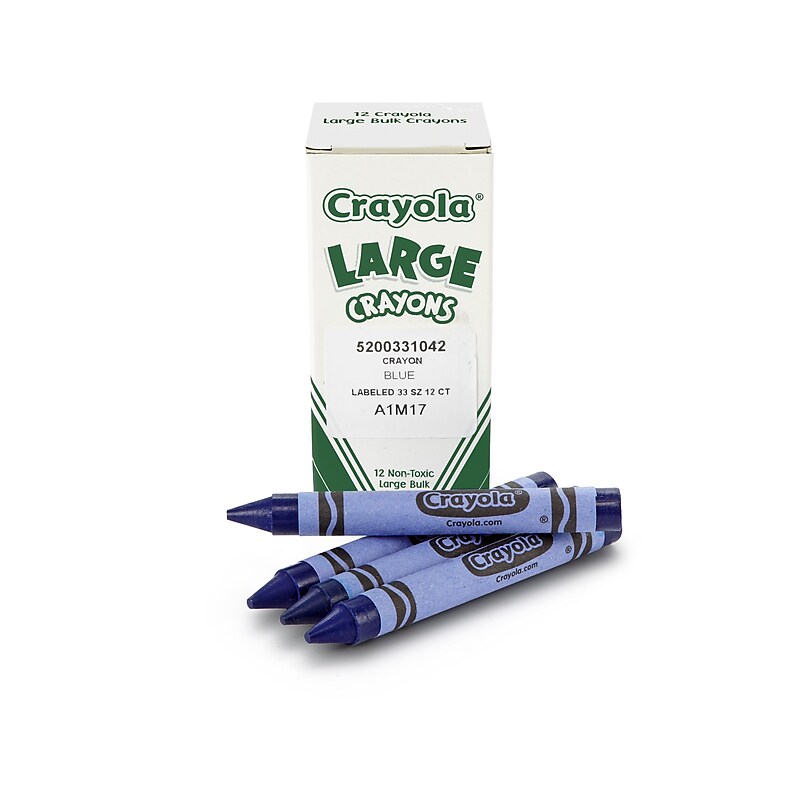 Crayola® Large Crayons, 12 Pack, Blue (52-0033-042) image 1