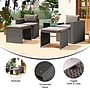 Flash Furniture Nico Indoor/Outdoor Modular Loveseat Sofa Set, Gray Cushions and Gray Frame, 5-Piece/Set (TW3W575859GYGY)~#|#~sp245283555_sc7