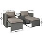 Flash Furniture Nico Indoor/Outdoor Modular Loveseat Sofa Set, Gray Cushions and Gray Frame, 5-Piece/Set (TW3W575859GYGY)~#|#~sp245283556_sc7
