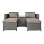 Flash Furniture Nico Indoor/Outdoor Modular Loveseat Sofa Set, Gray Cushions and Gray Frame, 5-Piece/Set (TW3W575859GYGY)~#|#~sp245283560_sc7