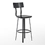 Flash Furniture Flint Series Industrial Wood/Steel Rectangular Back Barstool, Black (XUDG60582BBLK)~#|#~sp245674963_sc7