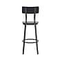 Flash Furniture Flint Series Industrial Wood/Steel Rectangular Back Barstool, Black (XUDG60582BBLK)~#|#~sp245674969_sc7