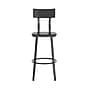 Flash Furniture Flint Series Industrial Wood/Steel Rectangular Back Barstool, Black (XUDG60582BBLK)~#|#~sp245674972_sc7