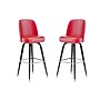 Flash Furniture James Traditional Vinyl Full Back Barstool, Red, 2-Pieces/Pack (2XUF125RED)~#|#~sp245676368_sc7