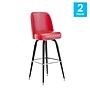 Flash Furniture James Traditional Vinyl Full Back Barstool, Red, 2-Pieces/Pack (2XUF125RED)~#|#~sp245676435_sc7