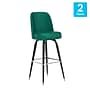 Flash Furniture James Traditional Vinyl Full Back Barstool, Green, 2-Pieces/Pack (2XUF125GRN)~#|#~sp245676665_sc7
