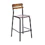 Flash Furniture Cyprus Contemporary Steel/Wood Slat Back Barstool, Black/Antique Copper (XUCH10443BACP)~#|#~sp245676726_sc7