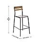 Flash Furniture Cyprus Contemporary Steel/Wood Slat Back Barstool, Black/Antique Copper (XUCH10443BACP)~#|#~sp245676802_sc7