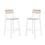 Flash Furniture Cyprus Contemporary Steel/Wood Slat Back Barstool, Antique White, 2-Pieces/Pack (2XUCH10443BAWH)~#|#~sp245676964_sc7