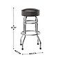 Flash Furniture Bruno Traditional Vinyl Double Ring Barstool without Back, Dark Brown (XUD100DKBRN)~#|#~sp245677125_sc7