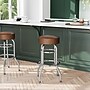 Flash Furniture Bruno Traditional Vinyl Double Ring Barstool without Back, Weathered Brown (XUD100WBRN)~#|#~sp245677142_sc7