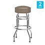 Flash Furniture Bruno Traditional Vinyl Double Ring Barstool without Back, Beige, 2-Pieces/Pack (2XUD100BEIGE)~#|#~sp245678059_sc7