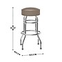 Flash Furniture Bruno Traditional Vinyl Double Ring Barstool without Back, Beige, 2-Pieces/Pack (2XUD100BEIGE)~#|#~sp245678062_sc7