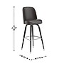 Flash Furniture James Traditional Vinyl Full Back Barstool, Dark Brown, 2-Pieces/Pack (2XUF125DKBRN)~#|#~sp245678086_sc7