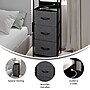 Flash Furniture Sodano Nightstand with 3 Storage Drawers, Fabric, Charcoal Drawers/Black Frame (WXEZO802WBKGR)~#|#~sp245719733_sc7
