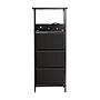 Flash Furniture Sodano Nightstand with 3 Storage Drawers, Fabric, Charcoal Drawers/Black Frame (WXEZO802WBKGR)~#|#~sp245719741_sc7