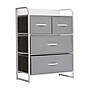 Flash Furniture Sodano Nightstand with 4 Storage Drawers, Fabric, Gray Drawers/White Frame (WX5L604WWHGR)~#|#~sp245719746_sc7