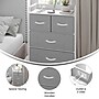 Flash Furniture Sodano Nightstand with 4 Storage Drawers, Fabric, Gray Drawers/White Frame (WX5L604WWHGR)~#|#~sp245720753_sc7