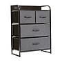Flash Furniture Sodano Nightstand with 4 Storage Drawers, Fabric, Charcoal Drawers/Black Frame (WX5L604WBKGR)~#|#~sp245720760_sc7