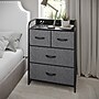 Flash Furniture Sodano Nightstand with 4 Storage Drawers, Fabric, Charcoal Drawers/Black Frame (WX5L604WBKGR)~#|#~sp245720762_sc7