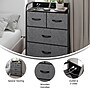 Flash Furniture Sodano Nightstand with 4 Storage Drawers, Fabric, Charcoal Drawers/Black Frame (WX5L604WBKGR)~#|#~sp245720766_sc7