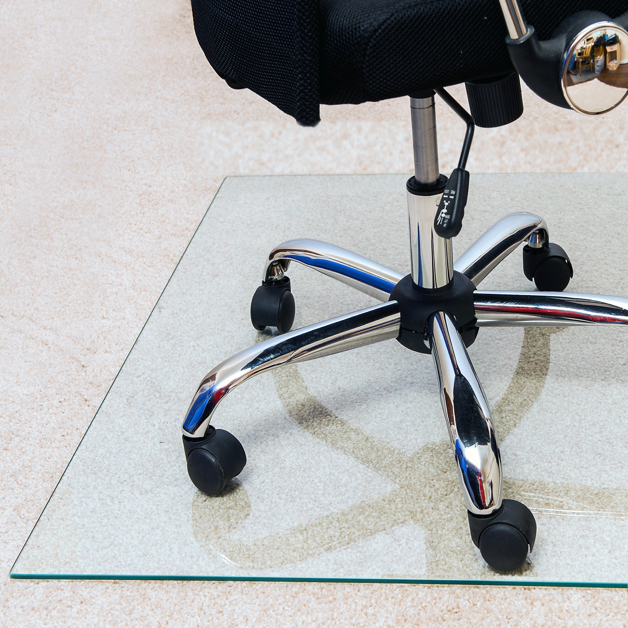 Floortex Glaciermat Carpet & Hard Floor Chair Mat, 36″ x 42″, Crystal Clear Glass (FC123642EG) Sansujyuku sansujyuku.com