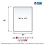 Floortex Glaciermat Carpet & Hard Floor Chair Mat, 36" x 42", Crystal Clear Glass (FC123642EG)~#|#~sp245875713_sc7
