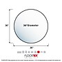 Floortex Ultimat Cleartex Floor Mat, 36" Diameter, Designed for Medium-Pile Carpet, Clear Polycarbonate (129020RR)~#|#~sp245875890_sc7