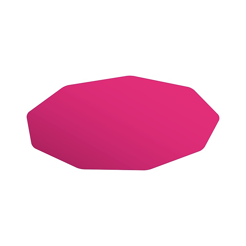 Floortex 9Mat Hard Floor Gaming Chair Mat, 38" x 39", Pink Polycarbonate (FC121001009RC) image 1